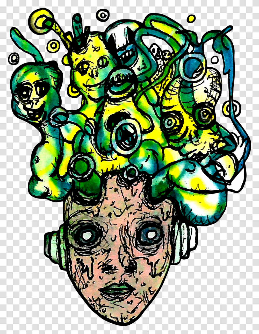 Psychedelic Trippy Art Tumblr Creepy Trippy, Modern Art, Graphics, Drawing, Doodle Transparent Png