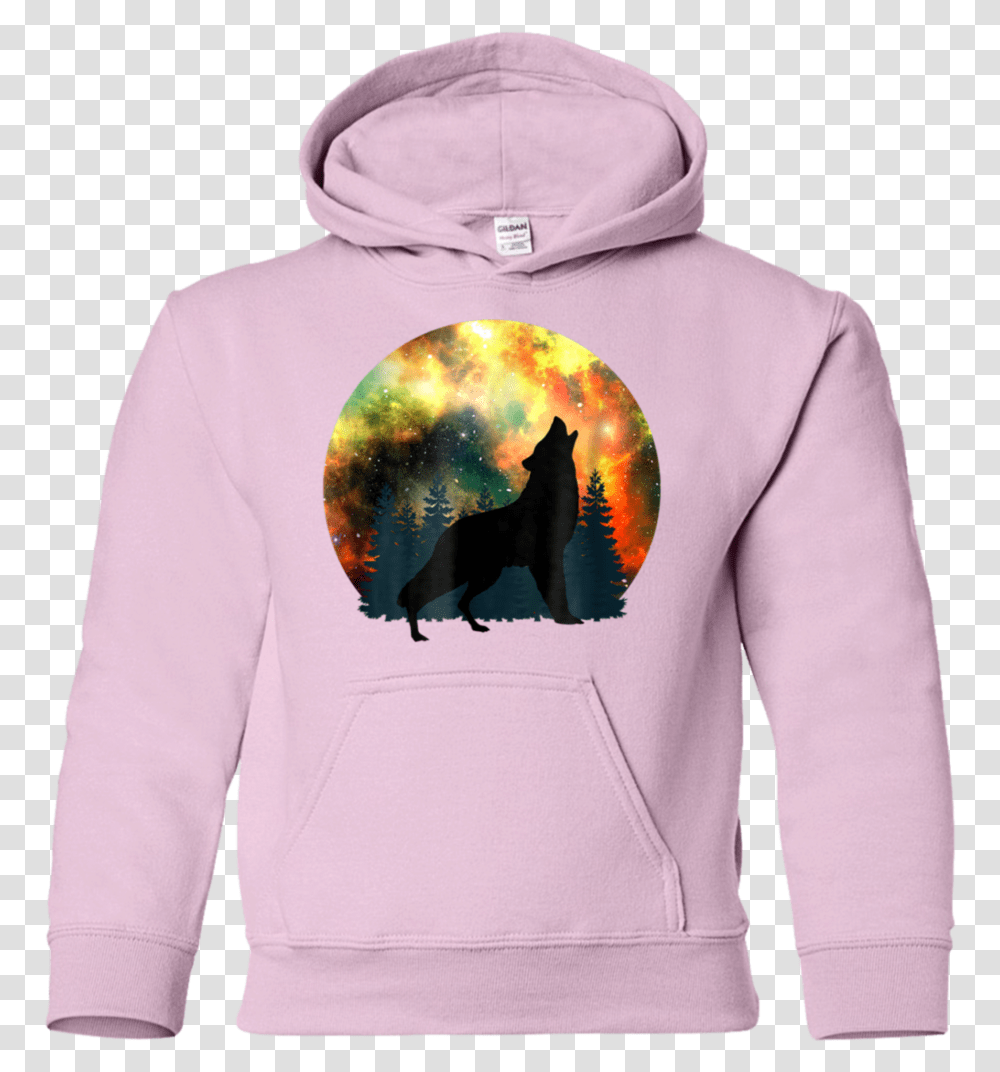 Psychedelic Wolf Howling Shirt Galaxy Nebula Full Moon Supreme Louis Vuitton Hoodie, Apparel, Sweatshirt, Sweater Transparent Png