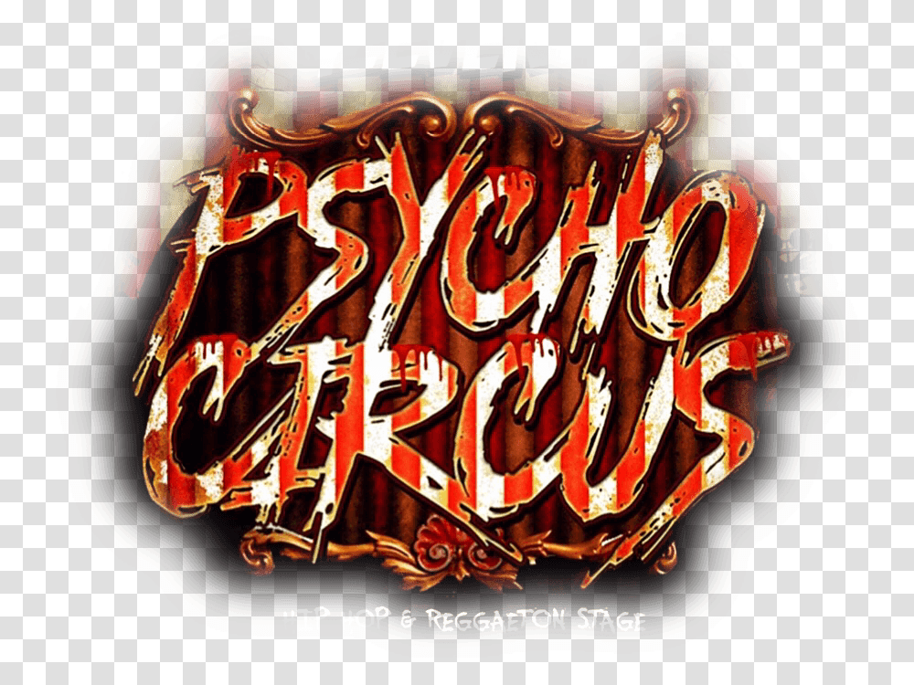 Psycho Circus Music Festival Halloween Event Psycho Circus Firework, Text, Alphabet, Leisure Activities, Beverage Transparent Png