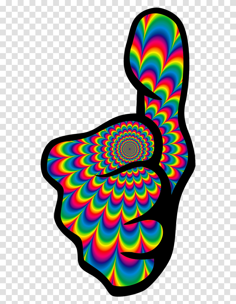 Psychoactive Drugs Show Promise For Dual Diagnosis Psychedelic Thumbs Up, Pattern, Ornament, Fractal, Bird Transparent Png