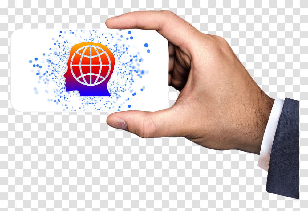 Psychology Symbol Credit Card In Hand Mockup, Person, Human, Paper Transparent Png