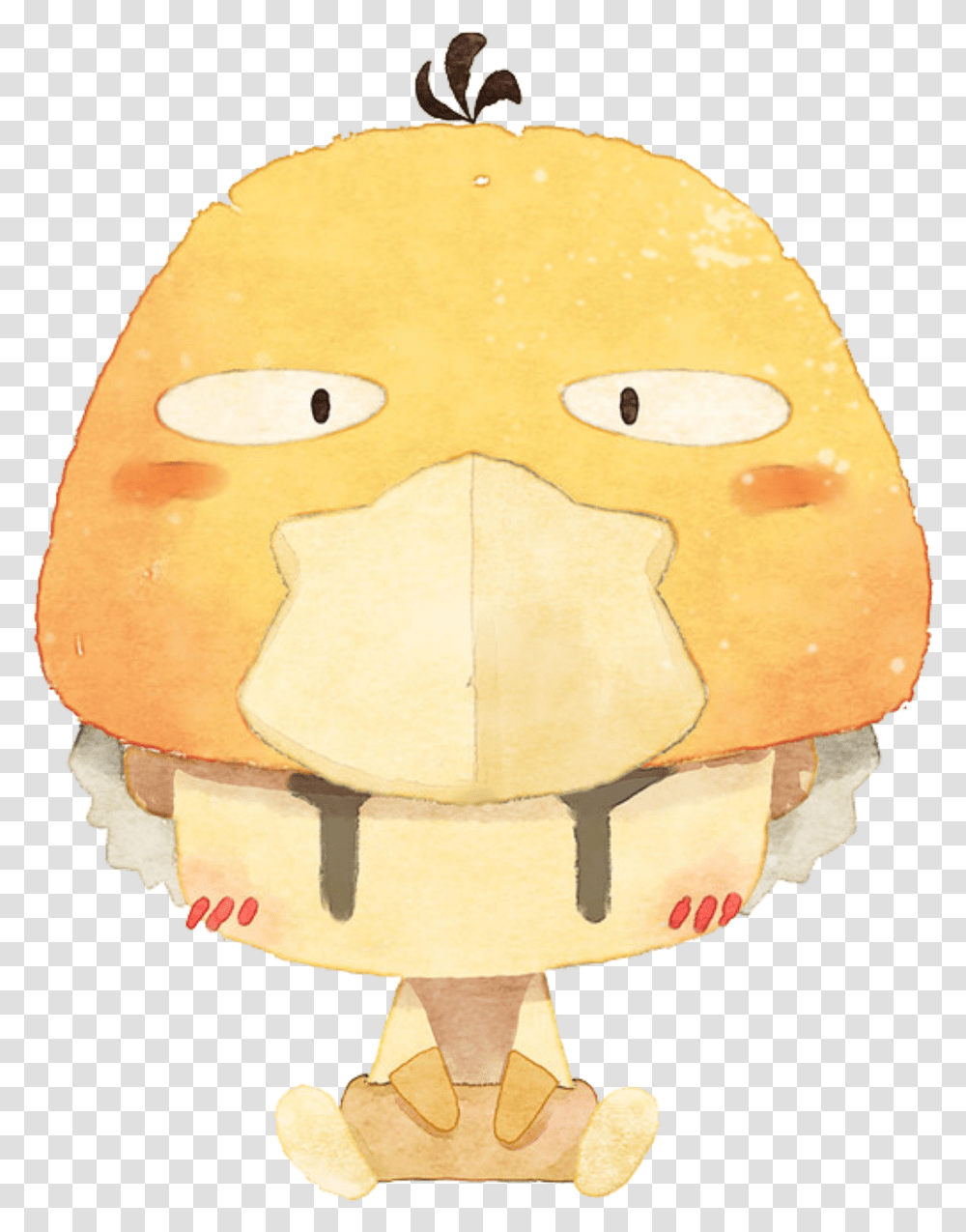Psyduck Illustration, Food, Sweets, Confectionery, Plant Transparent Png