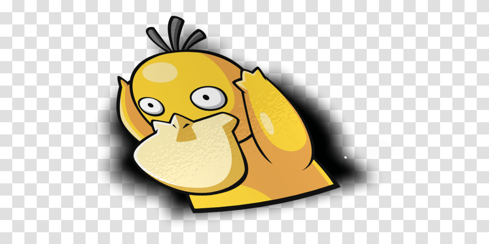Psyduck Peeker Sticker Cartoon, Animal, Angry Birds, Invertebrate, Insect Transparent Png