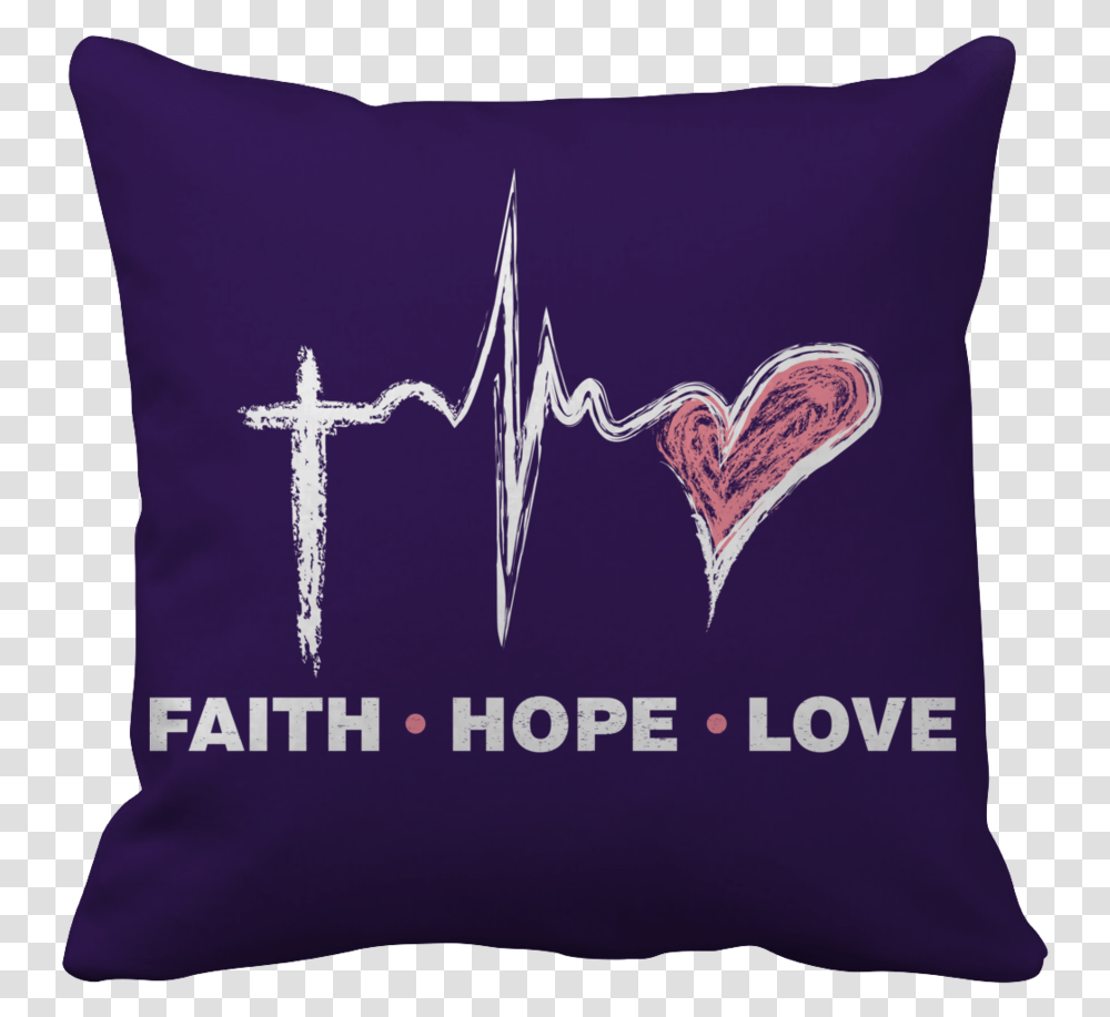 Pt Pillow Cases Pillow Cases Purple Faith Hope Love It's A Beautiful Day To Save Lives Pillow Case, Cushion, Cross Transparent Png