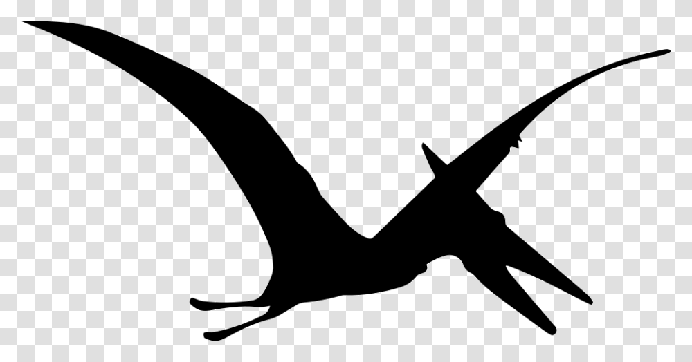 Pterodactyl Dinosaur Bird Shape Pterodactyl Clipart Black And White, Silhouette, Stencil, Animal, Arm Transparent Png