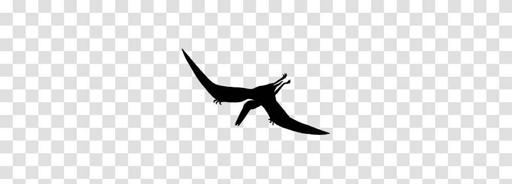 Pterodactyl Dinosaur Flying Sticker, Silhouette, Ninja, Stencil, Bow Transparent Png
