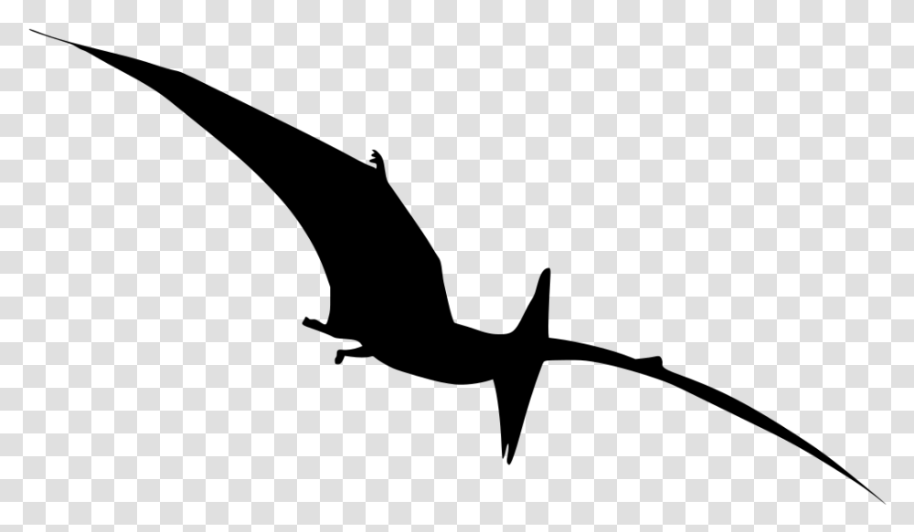 Pterodactyl Dinosaur Silhouette, Gray, World Of Warcraft Transparent Png