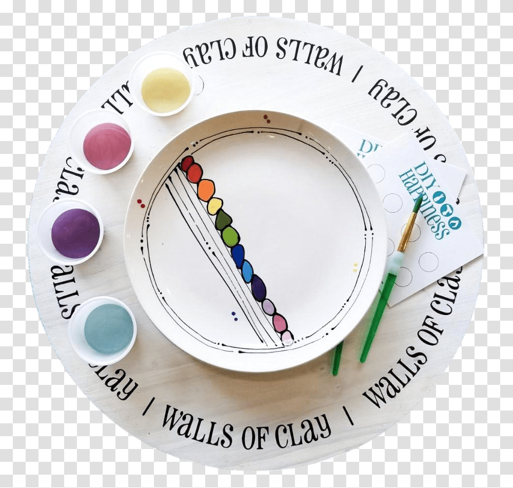 Ptg Dinner Plate Circle, Palette, Paint Container, Pottery, Tape Transparent Png