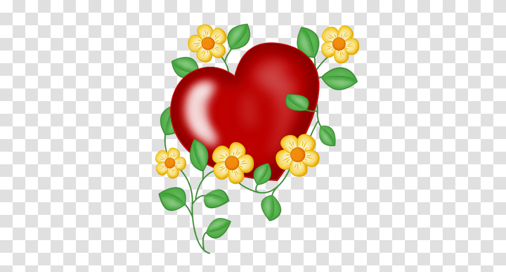 Ptits Coeurs Hearts Yellow Flowers Clip Art, Envelope, Mail, Greeting Card Transparent Png