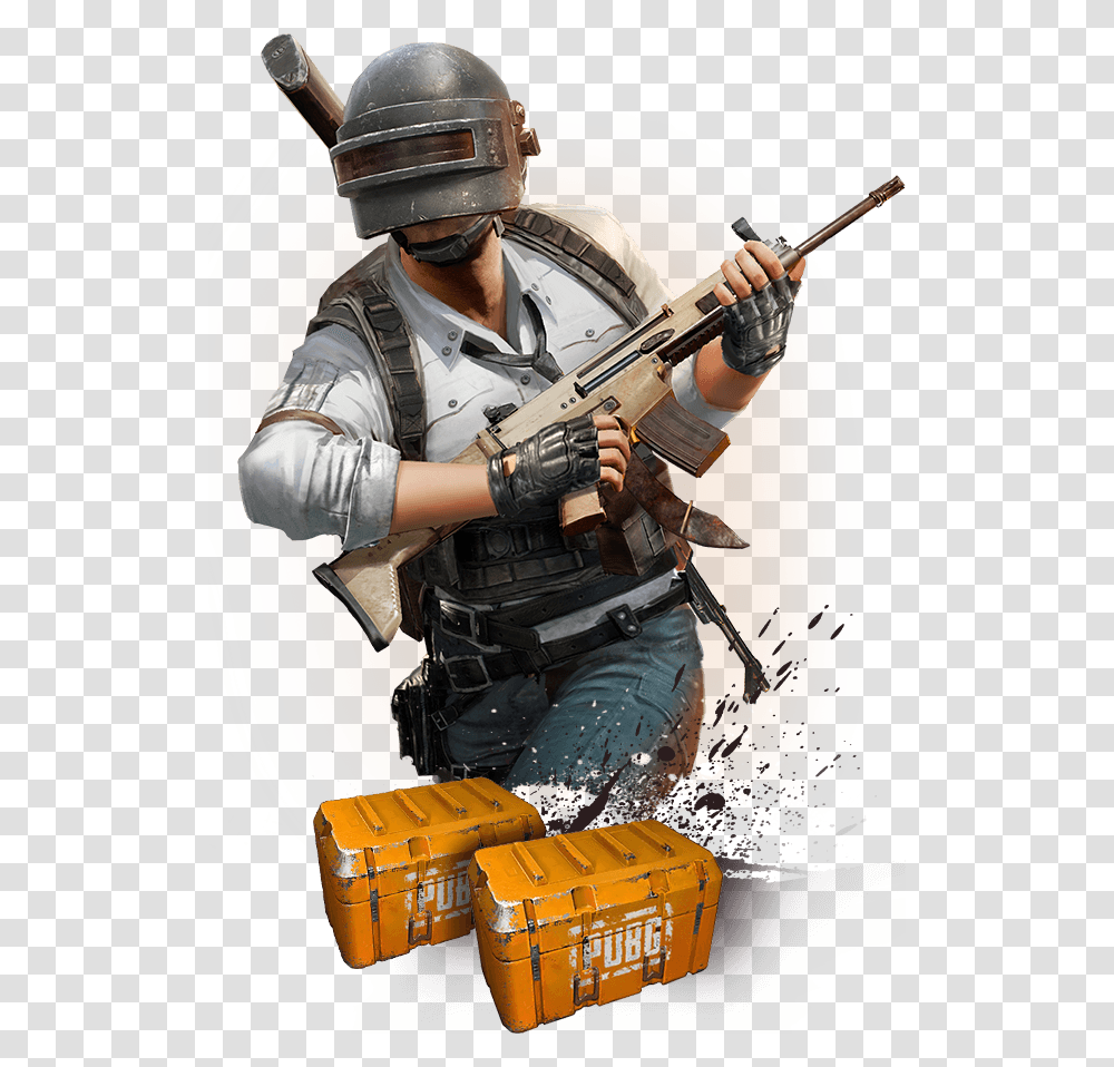Pubg Character Picture Oneplus 7 Pro Gaming, Helmet, Gun, Weapon Transparent Png