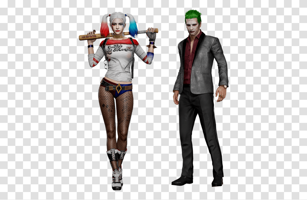 Pubg Joker And Harley Quinn, Costume, Person, Suit Transparent Png