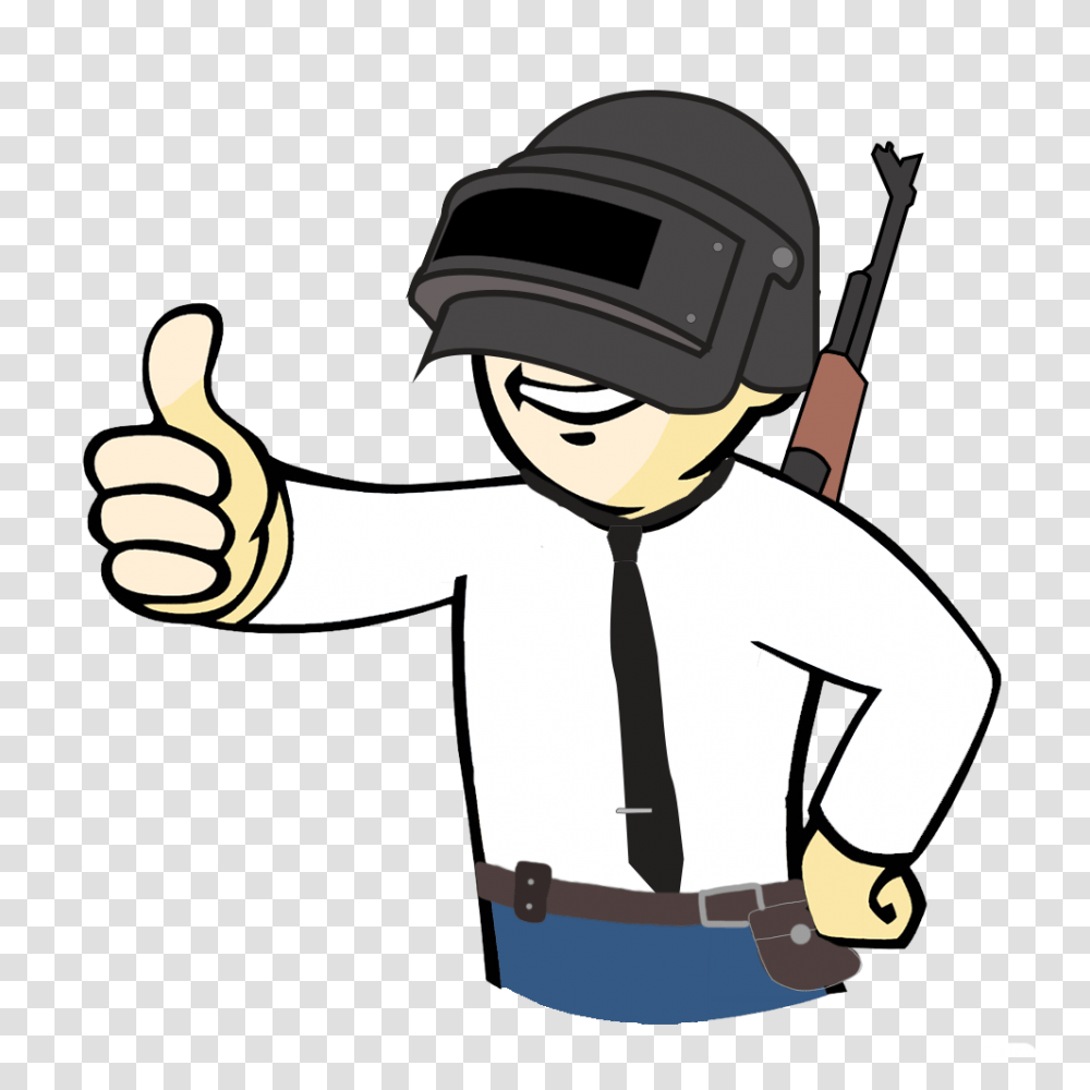 Pubg Vault Boy Pubattlegrounds, Helmet, Apparel, Thumbs Up Transparent Png