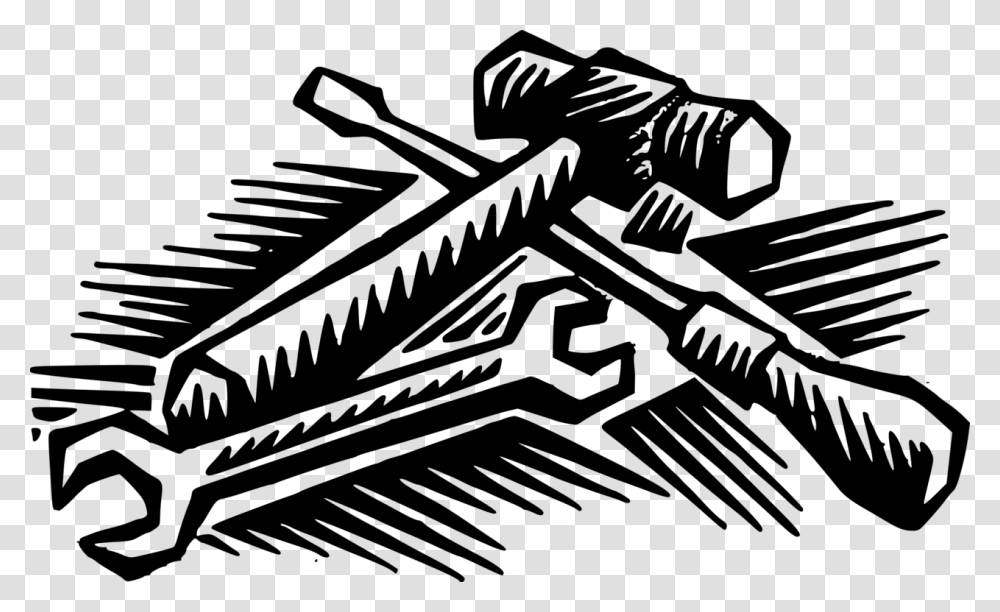 Public Domain Clip Art Black And White Tools, Gray, World Of Warcraft Transparent Png