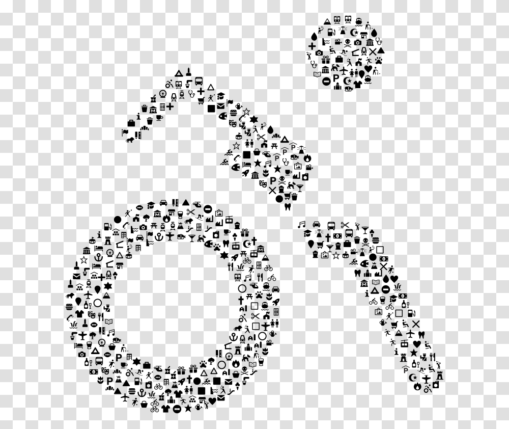 Public Domain Wheelchair Icons Circle, Nature, Outdoors, Astronomy, Night Transparent Png