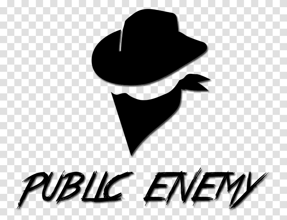 Public Enemy Logo Illustration, Apparel, Cowboy Hat, Sun Hat Transparent Png