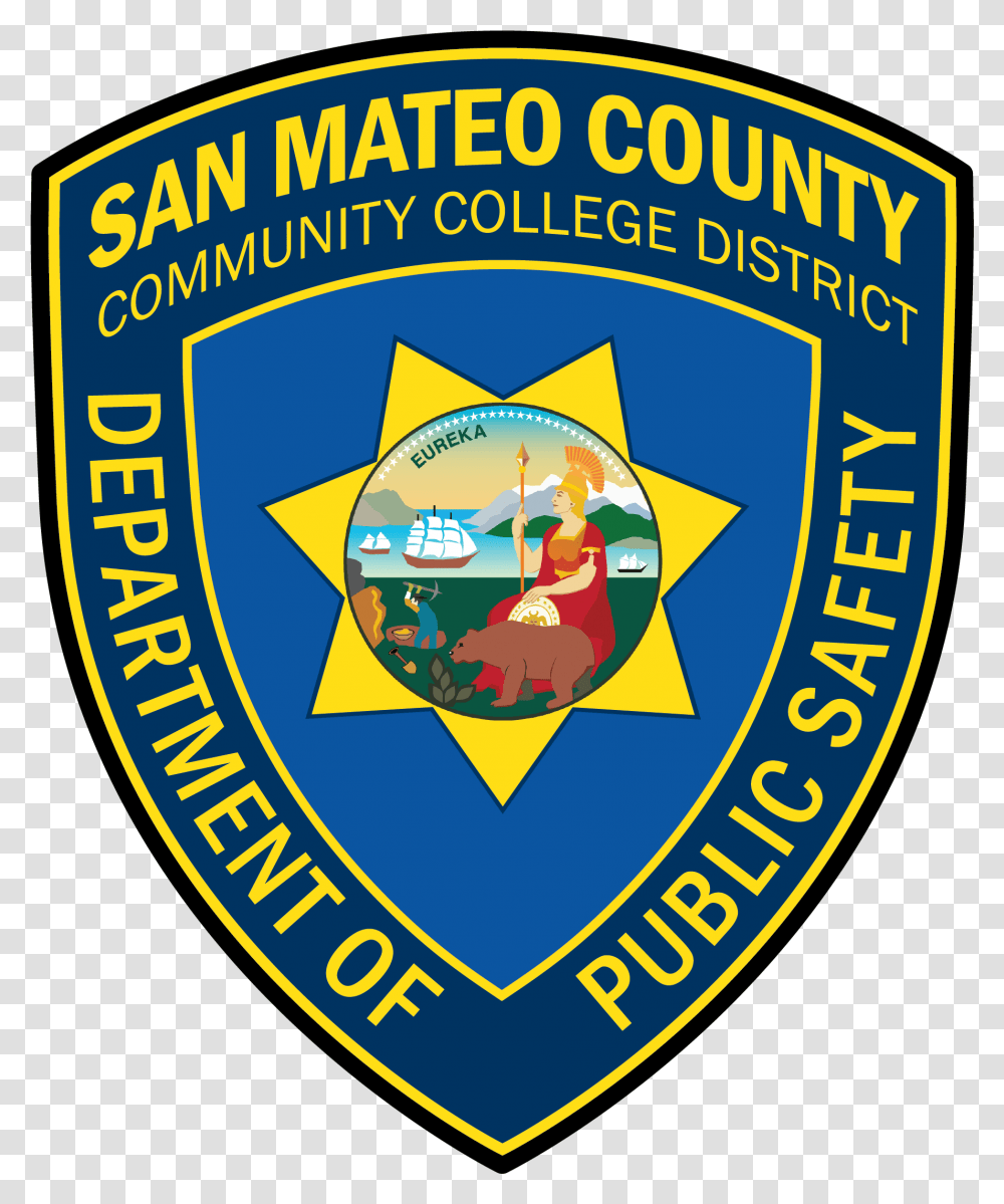 Public Safety Patch San Mateo County Community College District Public, Logo, Trademark, Badge Transparent Png