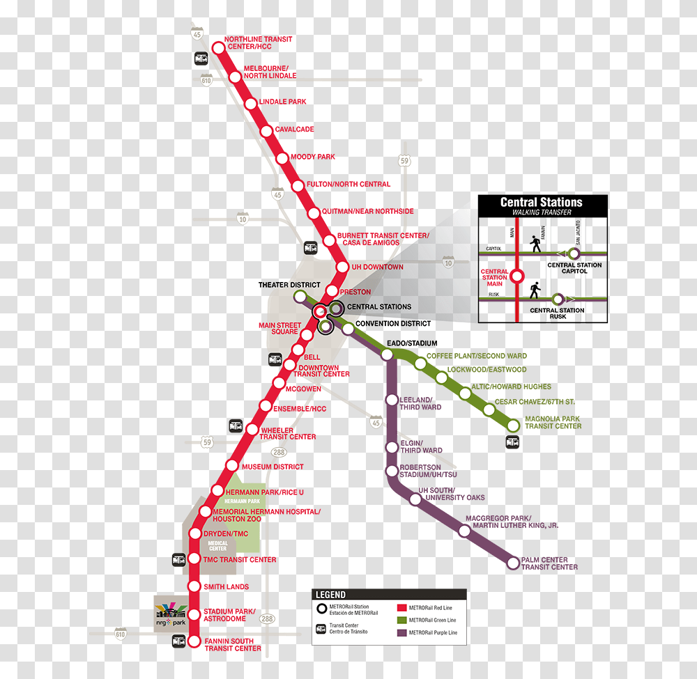 Public Transporation Map Houston Metro Rail Map, Plot, Diagram, Plan Transparent Png
