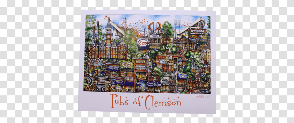 Pubs Of Clemson Print Art, Neighborhood, Urban, Building, Jigsaw Puzzle Transparent Png