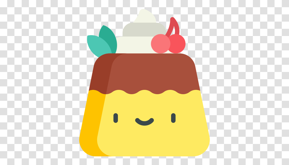 Pudding Happy, Cake, Dessert, Food, Sweets Transparent Png