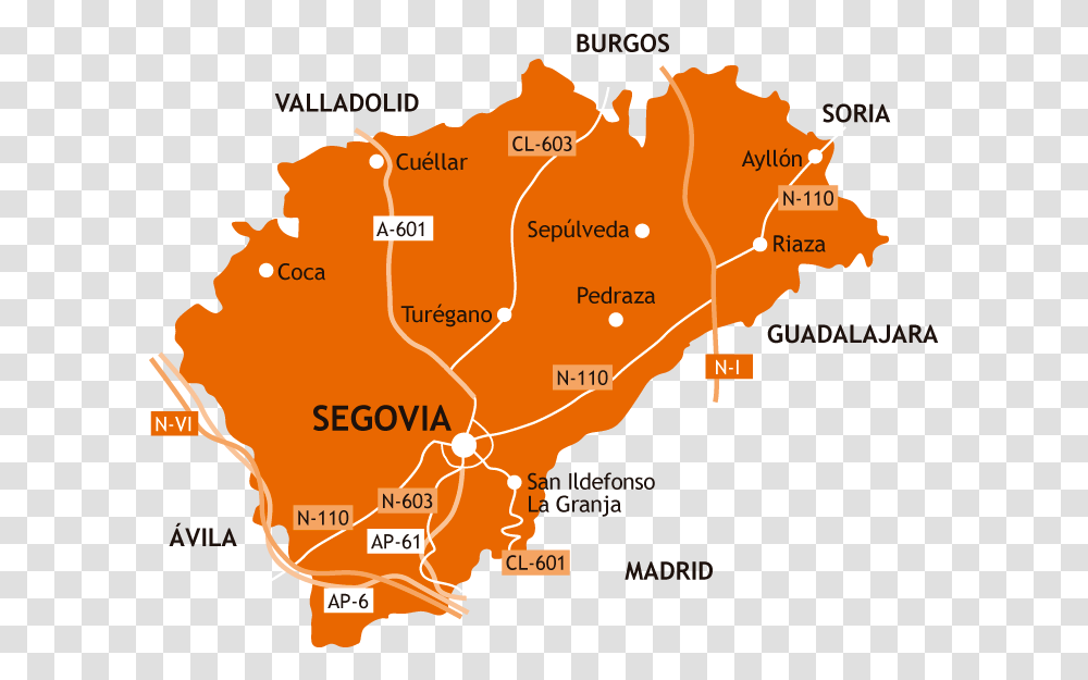 Pueblos De Segovia Mapa Sierra De Guadarrama Map, Plot, Diagram, Atlas, Vegetation Transparent Png