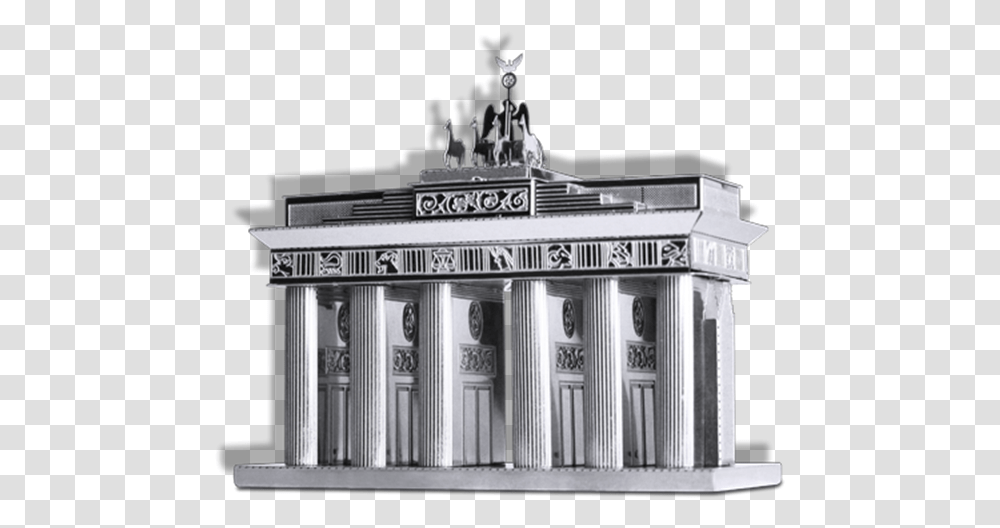 Puerta De Brandenburgo Animada, Building, Architecture, Temple, Parthenon Transparent Png