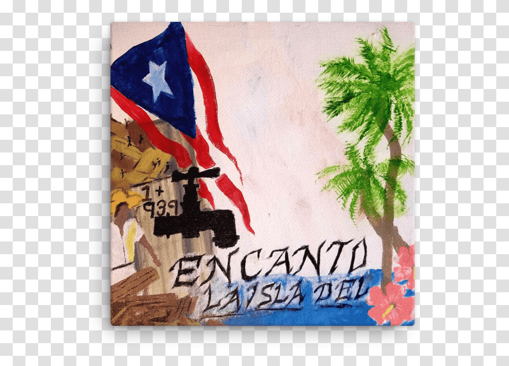 Puerto Rican Flag, Label, Plant, Mat Transparent Png