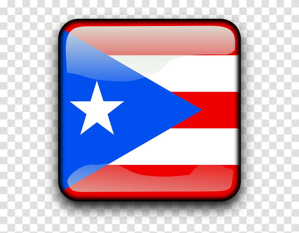 Puerto Rican Flag Square, Star Symbol, Hand Transparent Png