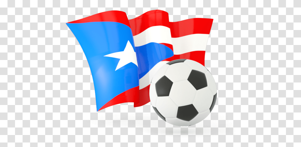 Puerto Rico Clipart Football Football With Waving Flag Puerto Rico, Soccer Ball, Team Sport, Sports Transparent Png