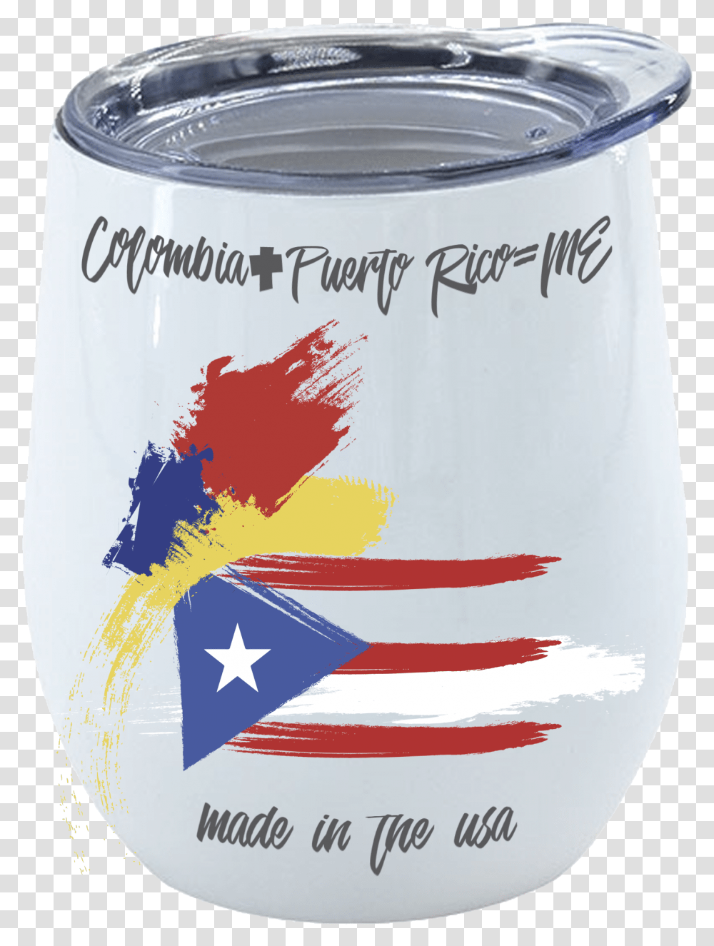Puerto Rico Flag, Glass, Tin, Beverage Transparent Png