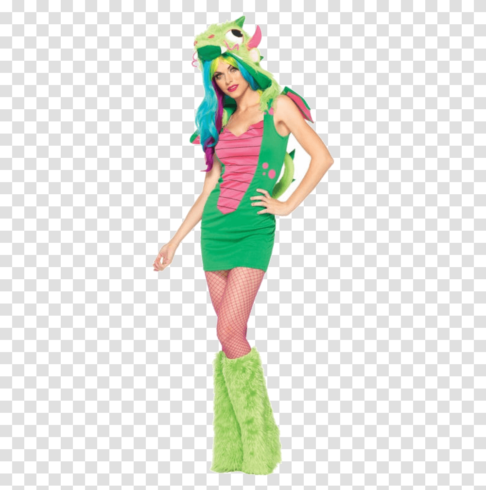 Puff The Magic Dragon Costume, Person, Dress, Female Transparent Png