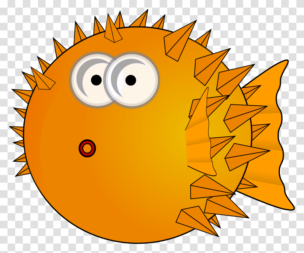 Puffer Fish Spikes Blow Face Defense Cartoon Pufferfish Clipart, Animal, Angry Birds Transparent Png