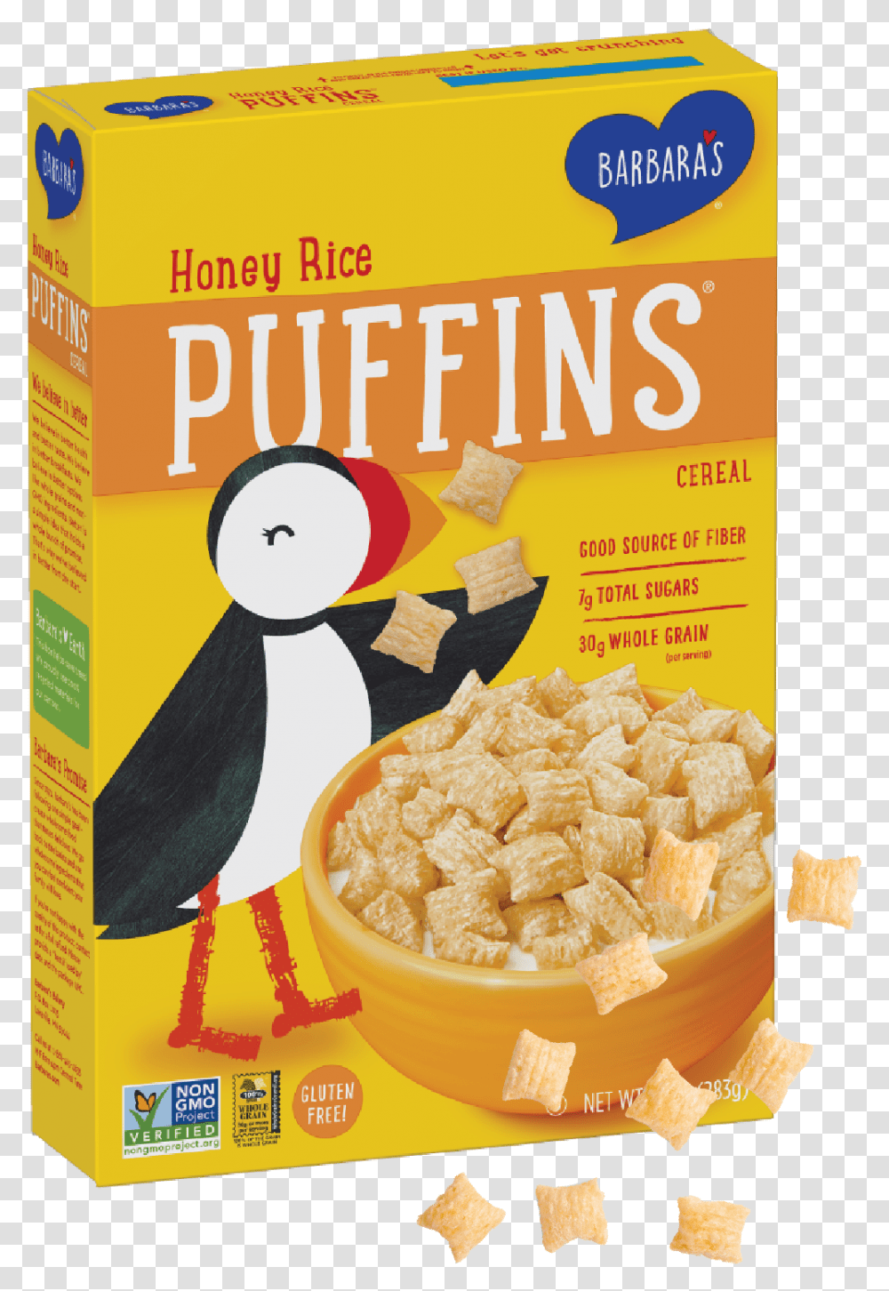 Puffins Cereal, Food, Snack, Popcorn, Advertisement Transparent Png