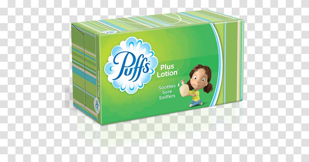 Puffs Plus Lotion Tissues, Box, Person, Doll Transparent Png