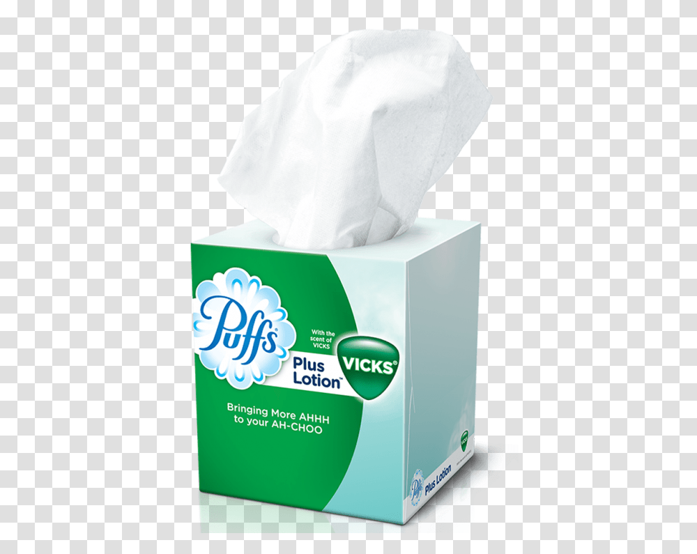 Puffs Plus Lotion With The Scent Of Vicks, Paper, Box, Towel, Paper Towel Transparent Png
