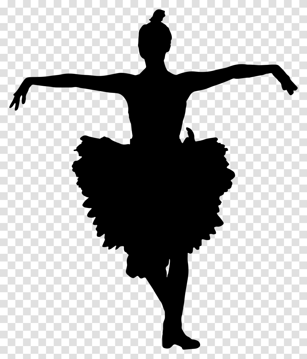 Puffy Dress Ballerina Silhouette Clip Arts Ballet Dancer Silhouette Large, Gray, World Of Warcraft Transparent Png