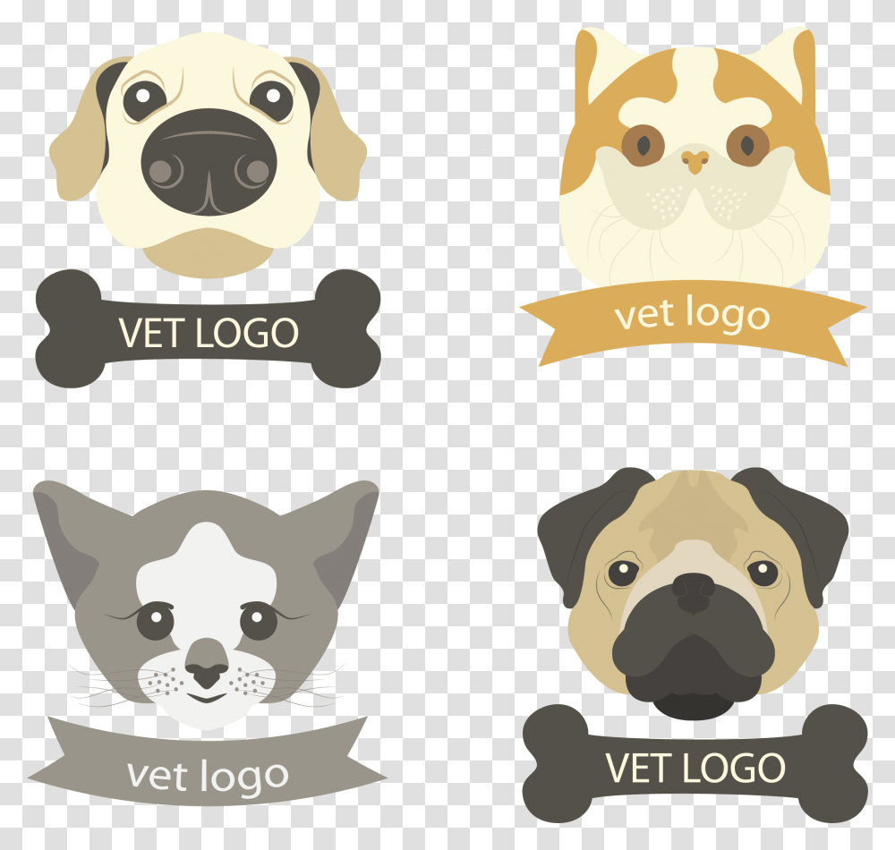Pug Clipart Dog, Label, Pet, Animal Transparent Png
