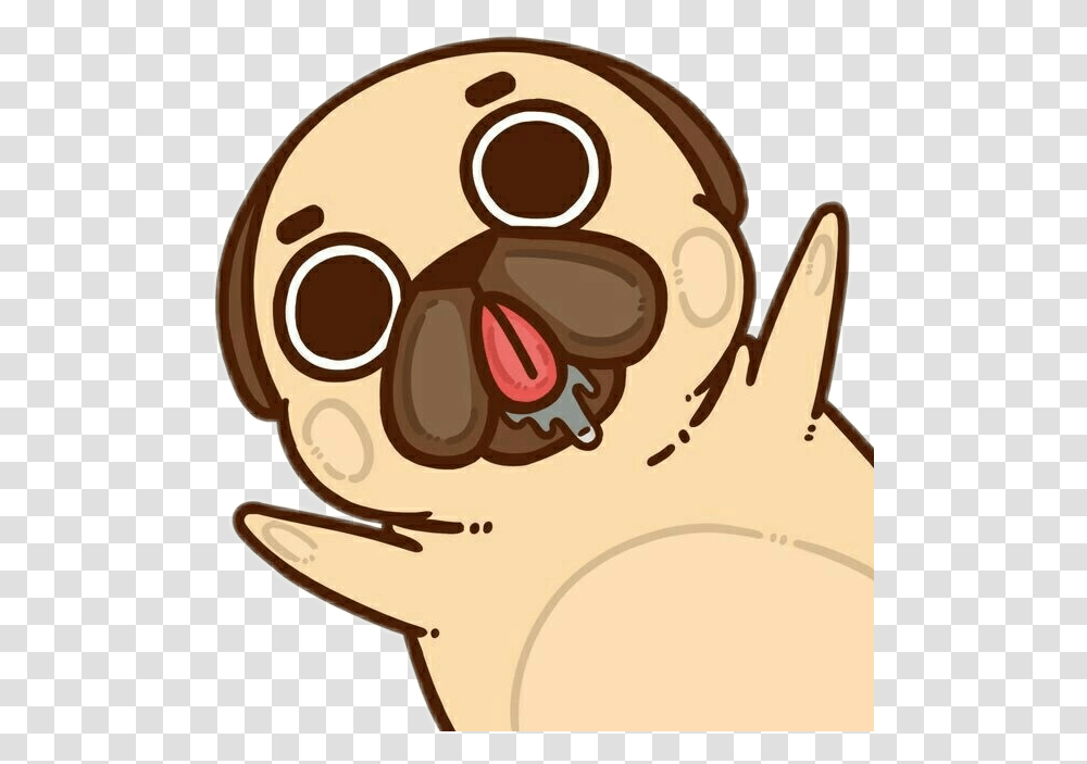 Pug Cute Dog Lovely Kawaii Ftecats Animated Puglie Pug Gif, Face, Head, Animal, Photography Transparent Png