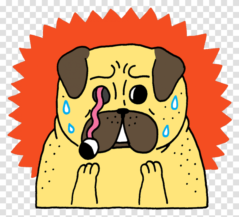 Pug Dance Gif Pugs Eyes Falling Out, Label, Poster Transparent Png