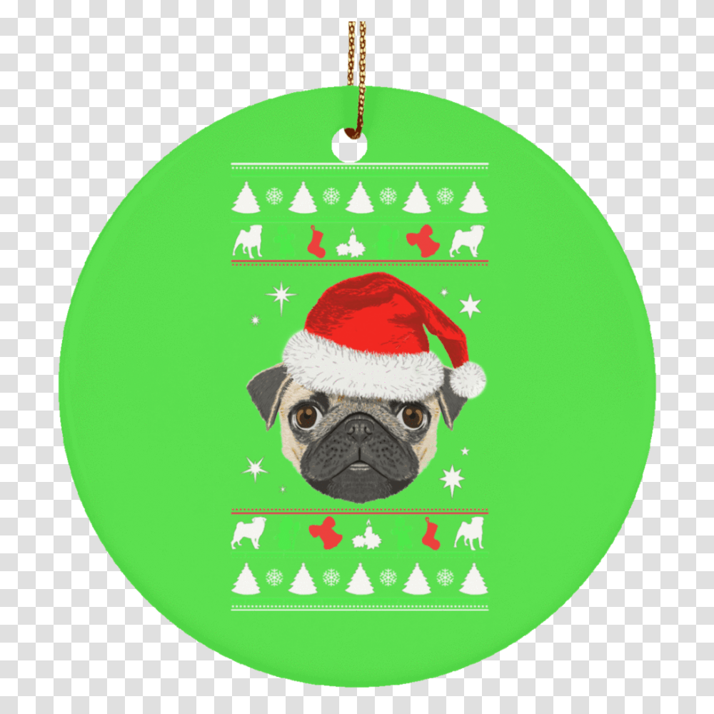 Pug Face Christmas Ornaments The Pug Life Store, Pet, Animal, Dog, Canine Transparent Png