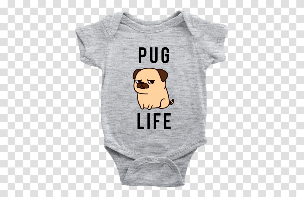 Pug Life Baby Onesie Pug Dog Baby Bodysuit Newborn Funny Thanksgiving Baby Outfits, Apparel, T-Shirt Transparent Png