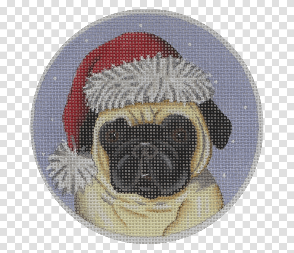 Pug Ornament Cross Stitch, Rug, Applique, Logo Transparent Png