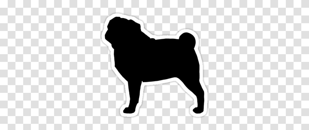 Pug Silhouette, Stencil, Dog, Pet, Canine Transparent Png