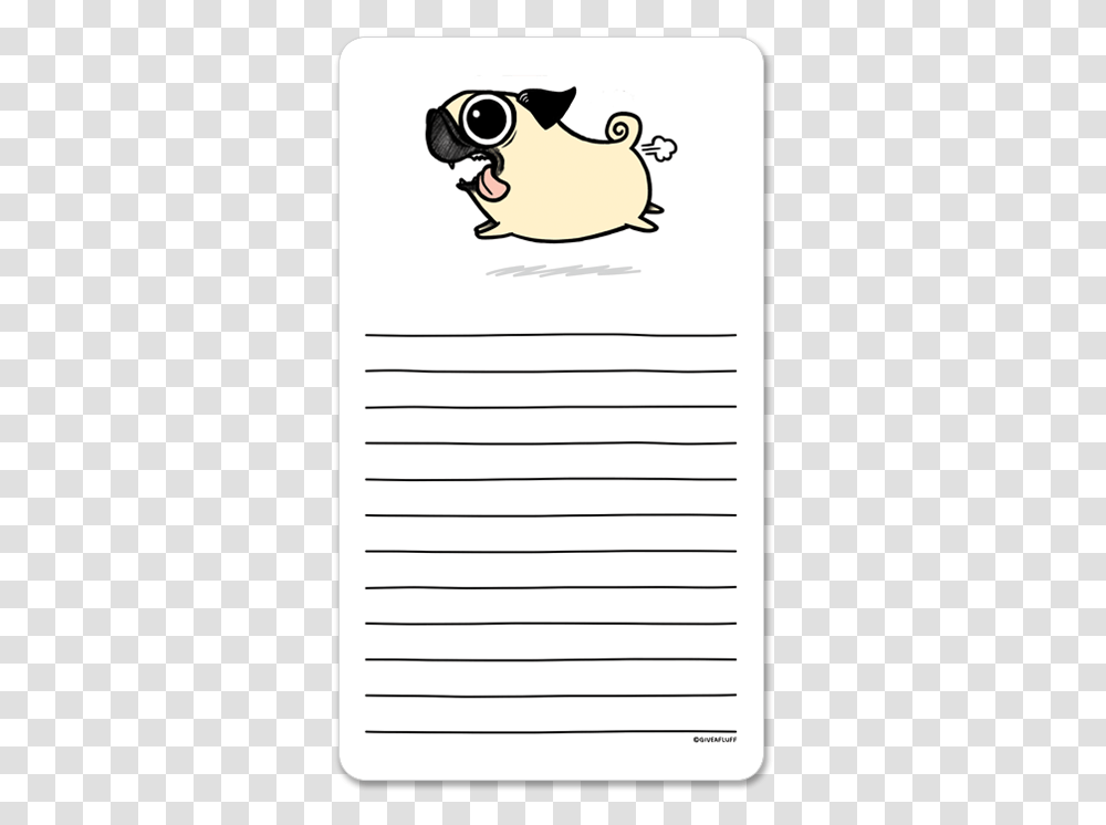 Pug Stationery Paper, Page, Label, Handwriting Transparent Png