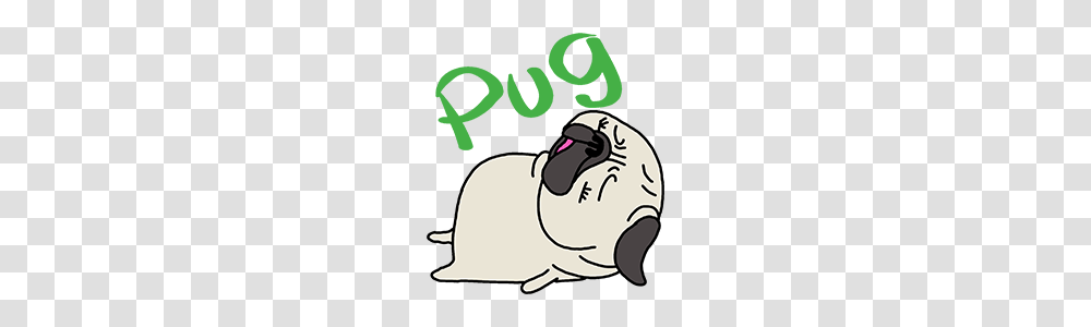 Pug Sticker Line Stickers Line Store, Cushion, Animal, Pillow Transparent Png