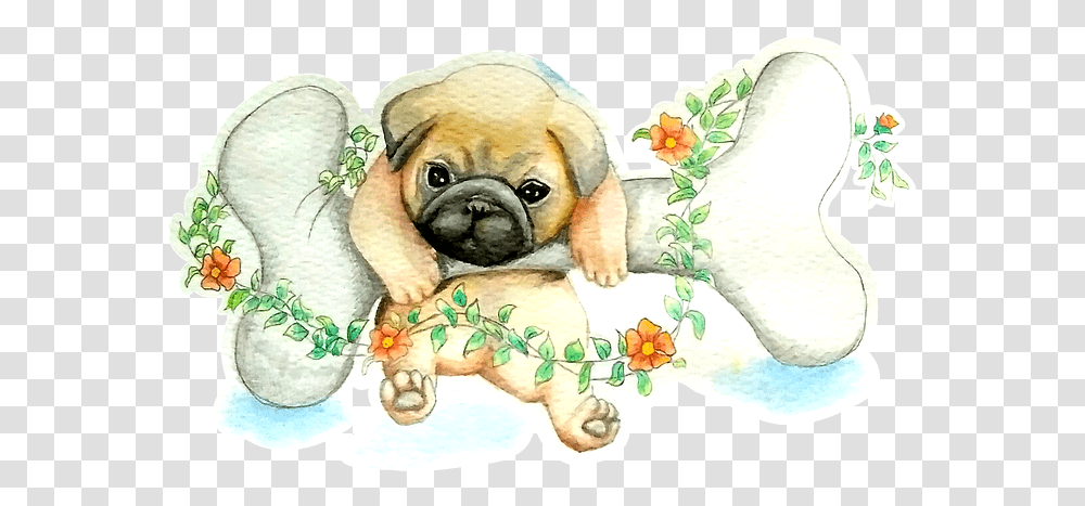 Pug Watercolor Cute Free Image On Pixabay Pug Watercolor, Canine, Mammal, Animal, Dog Transparent Png