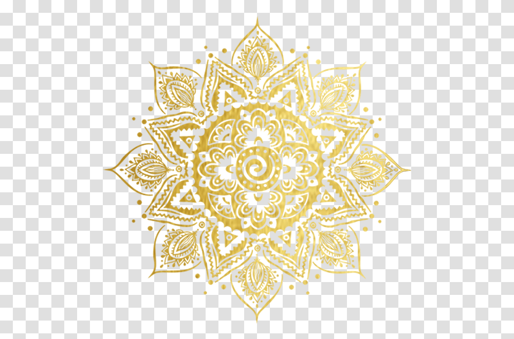 Pujo Lookbook 2018 Central Gold Mandala Design, Pattern, Rug, Ornament, Embroidery Transparent Png