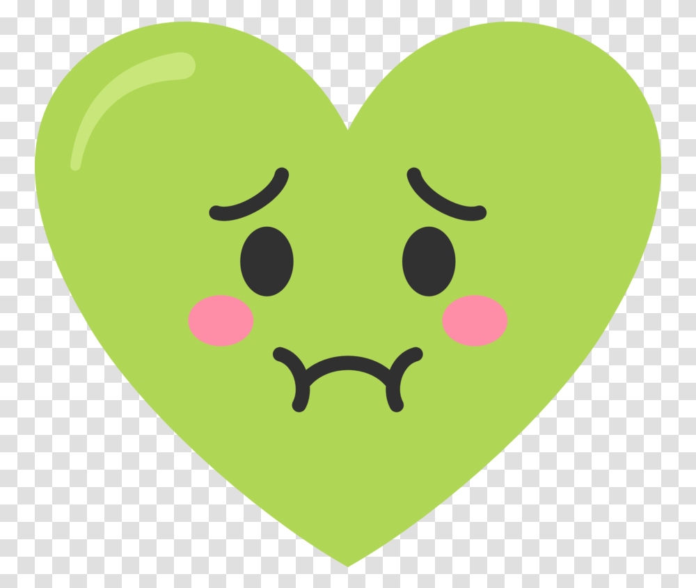 Puking Green Heart Crying Green Heart, Tennis Ball, Sport, Sports, Plectrum Transparent Png