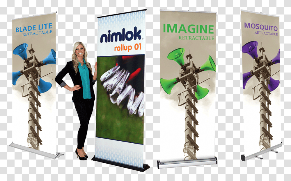 Pull Up Banners Trade Show, Person, Human, Advertisement, Poster Transparent Png
