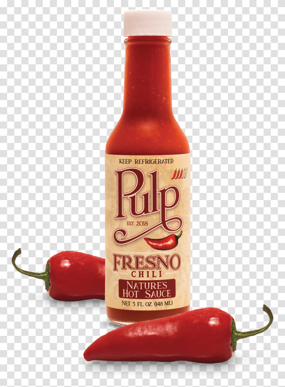 Pulp Hot Sauce Fresno Pepper Tabasco Pepper, Ketchup, Food, Bottle, Vegetable Transparent Png
