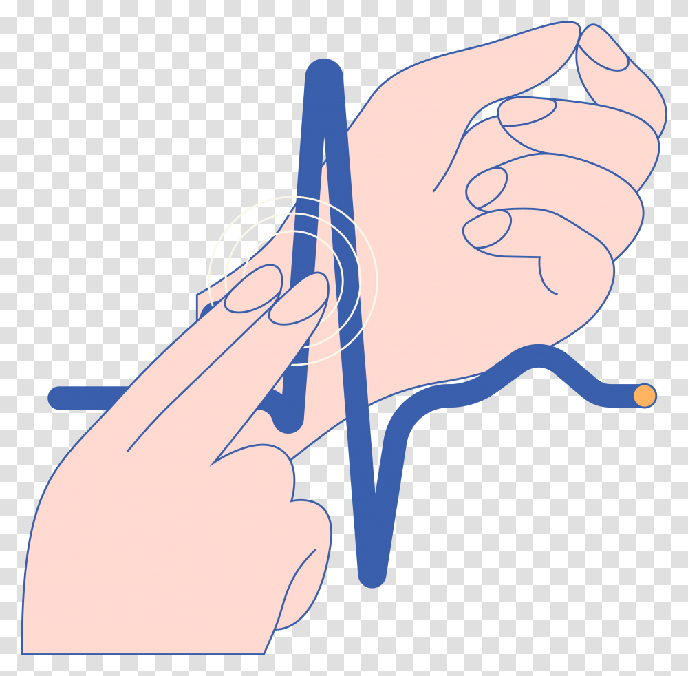Pulse Palpationa Health Care Practitioner Can Check, Hand, Wrist, Sewing Transparent Png